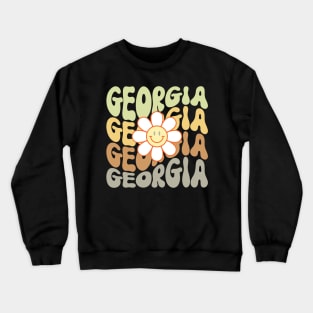 Georgia Groovy Daisy Travel Wanderlust State Crewneck Sweatshirt
